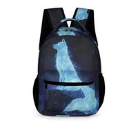 WECECE Kids Fox Design Backpack 10-13 Years Children for Boys and Girls Animal Motif Rucksack Years 1-3 Lightweight Printed School Bag Books Water Bottle Spring Outing Travel