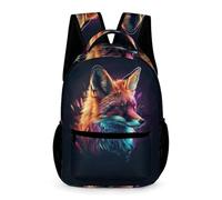 WECECE Kids Fox Design Bookbag 8-11 Years Children for Boys and Girls Animal Printed Rucksack Years 1-2 with Front Pocket Daypack Books Water Bottle Autumn Trip Daily Use