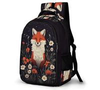 WECECE Kids Fox Motif Backpack for Girls 8-13 Yrs, Cute School Bag Children Animal Fox Rucksack for Primary School Travel Use