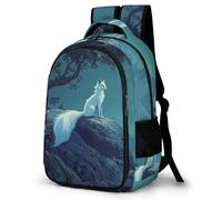 WECECE Kids Fox Pattern Back pack Ages 8-12 and 14 Year Olds, Boys Daypack, Girls Animal Moon Back pack for School Years 5-9, Stylish and Durable for Spring Trip and Autumn Outing