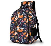 WECECE Kids Fox Pattern Backpack Age 8-14 Boys 15.6 Inch Laptop School Bag Girls Animal Theme School Backpack for Secondary Years, Cool Durable for Daily Use Travel and Hiking