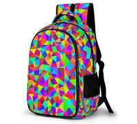 WECECE Kids Geometric Shapes Back Pack, Lightweight School Bag for Girls Boys Cute Toddler Backpack Primary School Rucksack 3D Colourful Bag