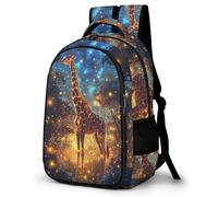 WECECE Kids Giraffe Pattern School Backpack, Student Boogbag, Lightweight Durable Animal Rucksack for Boys Girls Teenagers, Daypack for Travel, Days Out, Laptops