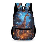 WECECE Kids Giraffe School Bag 7-11 Years Kids for Boys Animal Giraffe Bookbag for Girls Years 2-4 Lightweight with Side Pockets Rucksack Books Bottle Umbrella Class Daily Use