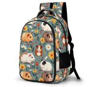 WECECE Kids Guinea Pig Backpack 7-12 Years Boys 13.3 Inch Laptop Rucksack Girls Little Animal Daypack for Primary School, Lightweight and Durable for Spring Trip and Autumn Outing
