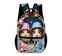 WECECE Kids Guinea Pig Backpack Age 12 Primary for Boys Cute Animal School Backpack for Girls Year 1 Durable with Side Pockets Rucksack Books Water Bottle Autumn Trip Daily Use