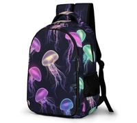 WECECE Kids Jellyfishs Back Pack, Lightweight School Bag for Girls Boys Cute Toddler Backpack Primary School Rucksack Ocean Creature Bag