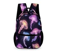 WECECE Kids Jellyfishs Rucksack 8-12 Years Kids for Boys Ocean Creature Daypack for Girls Year 4 Durable with Side Pockets School Bag Daily Items Bottle Back to School Gift