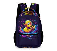 WECECE Kids Kawaii Duck Rucksack Age 10 School Kids for Boys Girls Animal Theme Backpack Years 2-4 Durable with Side Pockets Bookbag Books Stationery Bottle Class Daily Use
