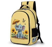WECECE Kids Kawaii Elephant School Backpack, Student Boogbag, Lightweight Durable Animal Elephant Rucksack for Boys Girls Teenagers, Daypack for Travel, Days Out, Laptops