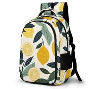 WECECE Kids Lemon Pattern Back pack Ages 8-12 and 14 Year Olds Boys Daypack Girls Fruit Back pack for School Years 5-9, Stylish and Durable for Spring Trip and Autumn Outing