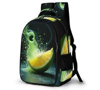 WECECE Kids Lemon Print Backpack for School Boys Girls 7-12 Years Personalized Fruit Theme Schoolbags Kindergarten Toddler SchoolBookbag