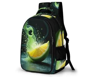 WECECE Kids Lemon Print Backpack for School Boys Girls 7-12 Years Personalized Fruit Theme Schoolbags Kindergarten Toddler SchoolBookbag