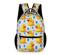 WECECE Kids Little Yellow Duck School Backpack 8-11 Years for Boys Cute Duck School Bag for Girls Year 3 Lightweight Backpack Books Water Bottle Autumn Trip Daily Use