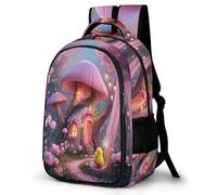 WECECE Kids Mushroom Backpack for School Boys Girls 7-12 Years Personalized Pink Schoolbags Kindergarten Toddler SchoolBookbag