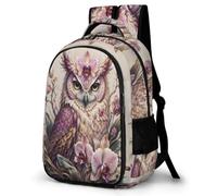 WECECE Kids Owl Rucksack Age 7-11 and 13 Year Olds, Boys 16.5 Inch Laptop Backpack Girls Bird Theme School Backpack for Primary Years Stylish Durable for School Trips and Outdoor