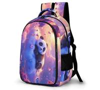 WECECE Kids Panda Rucksack Age 10-16 Boys Daypack Girls Animal Panda Back pack with Refrigerator Door for Primary School Lightweight and Durable for Daily Use Travel and Hiking