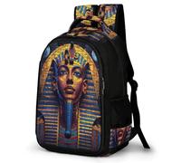 WECECE Kids Pharaoh of Egypt School Backpack for Boys Girls 11-16 Years Egyptian Pharaoh Rucksack Refrigerator Door Backpacks for Year 5-9 and Travel Hiking and Day Trips