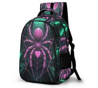 WECECE Kids Spider Motif School Backpack Lightweight Cyberpunk Style School Bag for Boys And Girls, Comfortable Rucksack for Men Women Travel Use