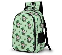WECECE Kids St. Patrick's Day School Backpack, Student Boogbag, Lightweight Durable Shamrock Leaves Rucksack for Boys Girls Teenagers, Daypack for Travel, Days Out, Laptops