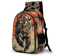 WECECE Kids Tiger Daypack Age 9-15, Boys 13.3 Inch Laptop Backpack Refrigerator Door Girls Animal Tiger Daypack for Primary Years, Trendy Durable for School Travel and Outdoor