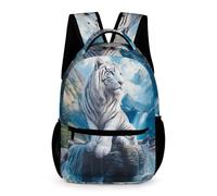 WECECE Kids Tiger Design School Backpack 7-13 Years Children for Boys Girls Animal Tiger Bookbag Years 1-2 with Front Pocket Backpack Daily Items Travel Outdoor Daily Use