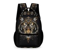 WECECE Kids Tiger Design School Backpack 8-12 Years for Boys Animal Print School Bag for Girls Years 2-5 Lightweight Backpack Books Stationery Bottle Spring Outing Travel