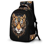 WECECE Kids Tiger Design School Backpack, Student Boogbag, Lightweight Durable Animal Tiger Rucksack for Boys Girls Teenagers, Daypack for Travel, Days Out, Laptops