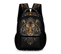 WECECE Kids Tiger Illustration Backpack Age 13 Children for Boys Animal Design Rucksack for Girls Year 2 Durable Bookbag Books Stationery Bottle Class Daily Use