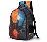 WECECE Kids Viking Raven Back pack Ages 8-12 and 14 Year Olds, Boys Daypack, Girls Bird Print Back pack for School Years 5-9, Stylish and Durable for Spring Trip and Autumn Outing