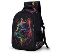 WECECE Kitten Print School Backpack Girls Ages 10-14 Animal Cat Motif Daypack Boys Primary to Secondary Modern Bookbag for Teens 11.6 Inch Laptop Backpack Birthday Gift