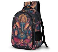 WECECE Large 16.5 Inch Elephant Rucksack for Boys Girls Ages 7-12 Kids Buddha Lotus School Backpack, Lightweight Stylish Rucksack for Year 3-6 Travel Hiking and Day Trips