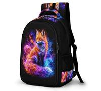WECECE Large 16.5 Inch Fox Rucksack for Boys Girls Ages 8-14 Kids Animal Fox Back pack, Lightweight Stylish Backpack for Primary to Secondary Spring Outing and Autumn Trip