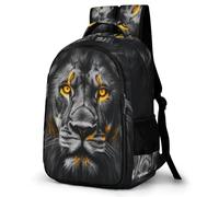 WECECE Large 16.5 Inch Lion Design Rucksack for Boys Girls Age 7-11, Kids Animal Print Daypack, Stylish and Durable Rucksack for Primary to Secondary Outdoor Travel and Spring Trip
