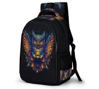WECECE Large 16.5 Inch Owl Rucksack for Boys Girls 9-15 Years, Kids Bird Owl Rucksack, Lightweight, Stylish and Durable School Bag for Primary School Autumn Outing and Travel