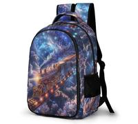 WECECE Large 16.5 Inch Railway Train Rucksack for Boys Girls Age 9-15, Kids Sky Train Bookbag Refrigerator Door Modern Stylish Rucksack for Primary School Autumn Outing and Travel