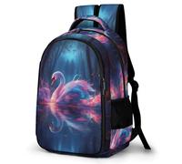 WECECE Large 16.5 Inch Swan Pattern Rucksack for Boys Girls 9-15 Years Kids Animal Print Rucksack Lightweight, Stylish and Durable School Bag for Primary School Autumn Outing and Travel