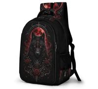 WECECE Large 16.5 Inch Wolf Backpack for Boys Girls Age 7-12, Kids Animal Wolves Rucksack Cool Durable School Bag for Secondary Years Back to School Gift and Daily Use
