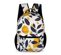 WECECE Lemon Backpack Boys Girls Ages 6-10 Years Primary Kids Fruit School Bag Year 1-5 Children Fashion Daypack Book Bag 43x32x15cm for Spring Outing Daily Use Books Notebooks
