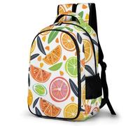 WECECE Lemon Illustration School Backpack for Boys Age 13 Cool Fruit Design Rucksack Girls Primary School Book Bag Kids and Teens 13.3 Inch Laptop Rucksack Birthday Gift