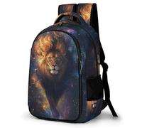 WECECE Lion Book Bag Fashion Backpack Students 10-14 Year Olds Animal Lion School Backpack Boys Year 3 Bookbag for Students 13.3 Inch Laptop Rucksack Back to School Gift