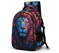 WECECE Lion Design Rucksack for Boys Ages 9-13 Fashion Backpack Lion Print Backpack Kids Primary to Secondary Bookbag Kids and Teens 13.3 Inch Laptop Rucksack Autumn Trip