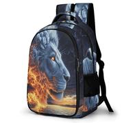 WECECE Lion Illustration Daypack Fashion Backpack Kids Age 7-11 Animal Design Bookbag Students Secondary School Rucksack for Students 15.6 Inch Laptop Backpack Daily Use