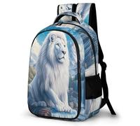 WECECE Lion Illustration Daypack Kids Ages 8-11 Animal Design Daypack Girls Secondary School Lightweight Book Bag for Kids and Teens Autumn Trip Outdoor Travel Daily Use