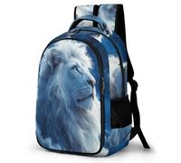 WECECE Lion Motif School Backpack Students Ages 8-11 Animal Book Bag Boys Secondary School Cool Rucksack for Kids and Teens Spring Outing Hiking Day Trips Birthday Gift