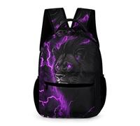 WECECE Lion Motif School Backpack Students for Boys 7-11 Years Animal Lion School Bag for Girls Years 2-5 Primary Kids Lightweight Backpack Books Water Bottle Class Daily Use