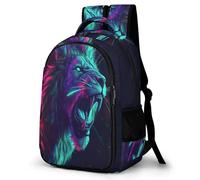 WECECE Lion Pattern Daypack Girls Ages 11-15 Animal Motif Backpack Teens Primary to Secondary Fashion School Bag Rucksack for Teens 15.6 Inch Laptop Backpack Day Trips