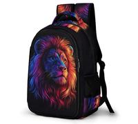 WECECE Lion Pattern Daypack Kids Ages 8-11 Animal Motif School Backpack Students School Years 5-9 Lightweight Rucksack for Teens 11.6 Inch Laptop Backpack Birthday Gift