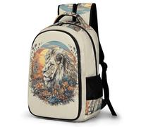 WECECE Lion Pattern Daypack Kids Ages 8-11 Animal Motif School Backpack Students School Years 5-9 Lightweight Rucksack for Teens 11.6 Inch Laptop Backpack Birthday Gift