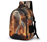 WECECE Lion Pattern Rucksack Boys Age 10-16 Animal Motif Backpack Kids Year 9 Cool School Backpack for Kids and Teens Spring Outing Spring Outing Autumn Trip Daily Use